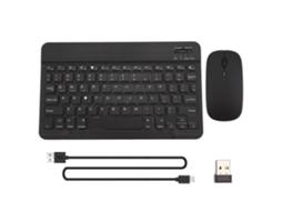 Conjunto de Teclado e Mouse Bluetooth Sem Fio Ultrafino e Silencioso, Adequado para Tablets e Notebooks. Teclado Bluetooth Preto. TAISHENGDA