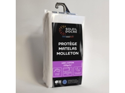 Protetor De Colchão 70x190 Cm Em Algodão Molleton Com Formato De Lençol Ajustável