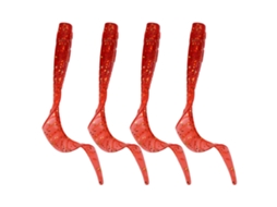 Fishing Lure (long Tail Swimming Salted Silicone) Curly Worm Soft Bait Artificial Red Fishing Tackle