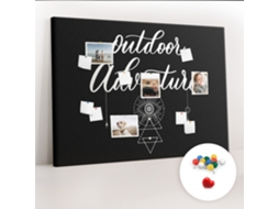 Quadro De Cortiça Com Impressão Aventura Fora De Casa Para O Escritório Espelharte (140x100 Cm)