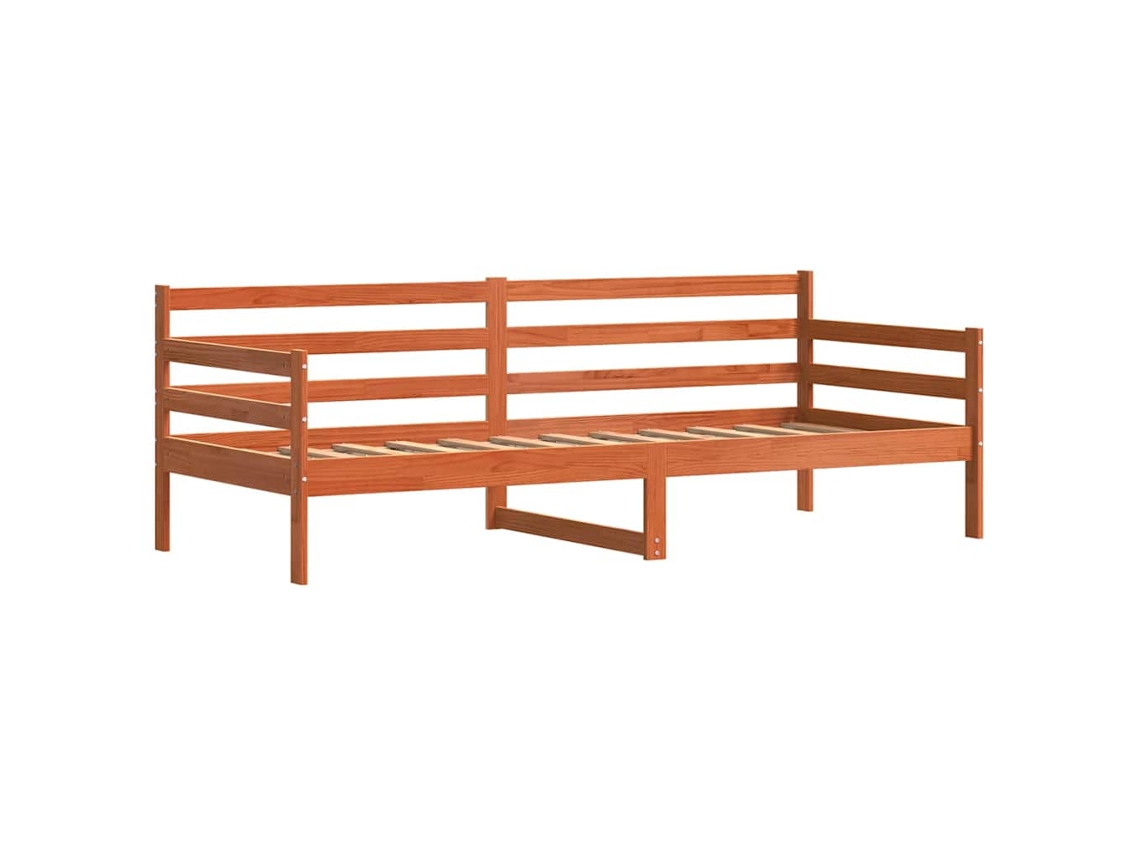 Cama de Dia Marrom Cera Madeira de Pinheiro Sólida MAISON EXCLUSIVE
