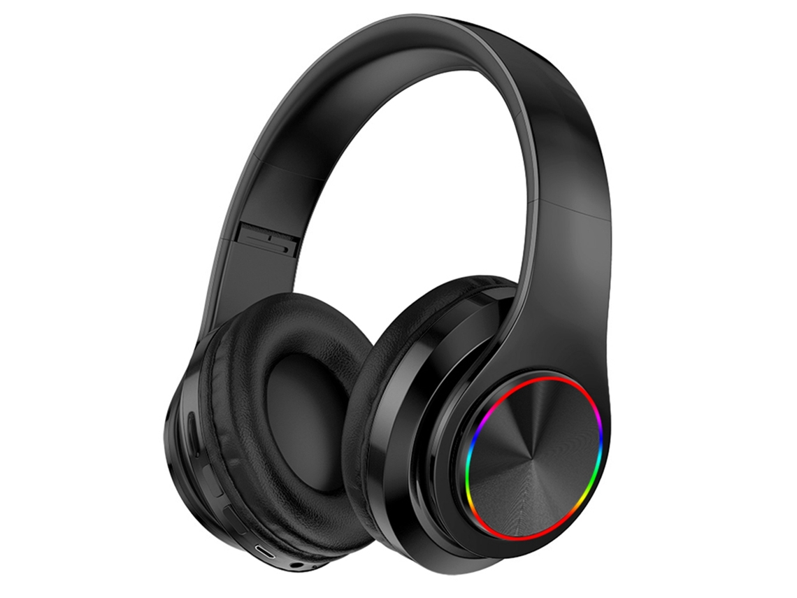 Fones LAXISCREED Bluetooth 5.0 Bass Plegáveis Luz