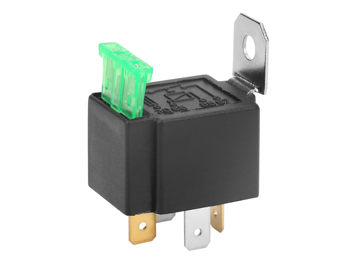 Relé Automotriz Fuseado 12v 30a Contactos Normalmente Abiertos