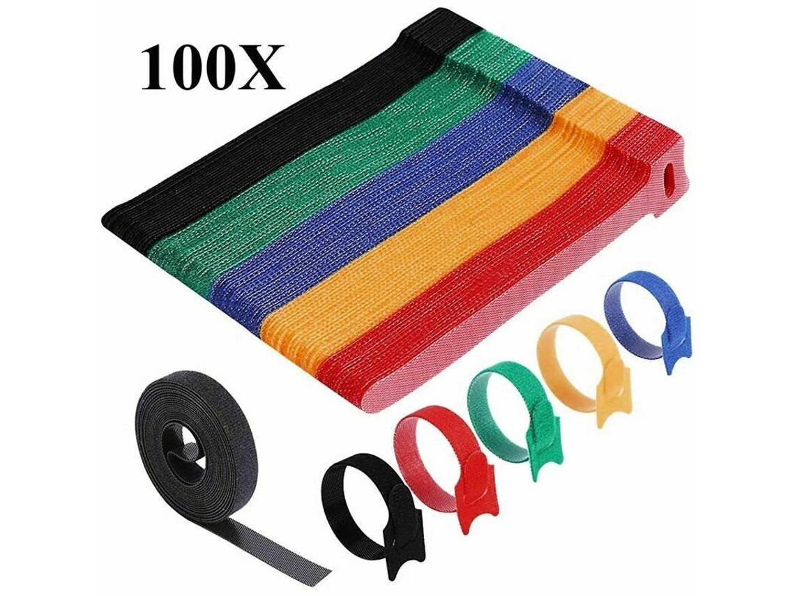 Lurelia Abraçadeiras Para Cabos 100 Peças 15 Cm Reutilizáveis Preto Para Gestão De Cabos