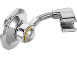 Suporte De Chuveiro Ajustável Luxshiny Em Abs Com Adesivo Forte E Design Clássico Prateado Para Parede Do Banheiro
