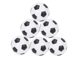 Bolas De Futebol De Mesa De Reposição Mini Plásticas Preto E Branco (6 Unidades)
