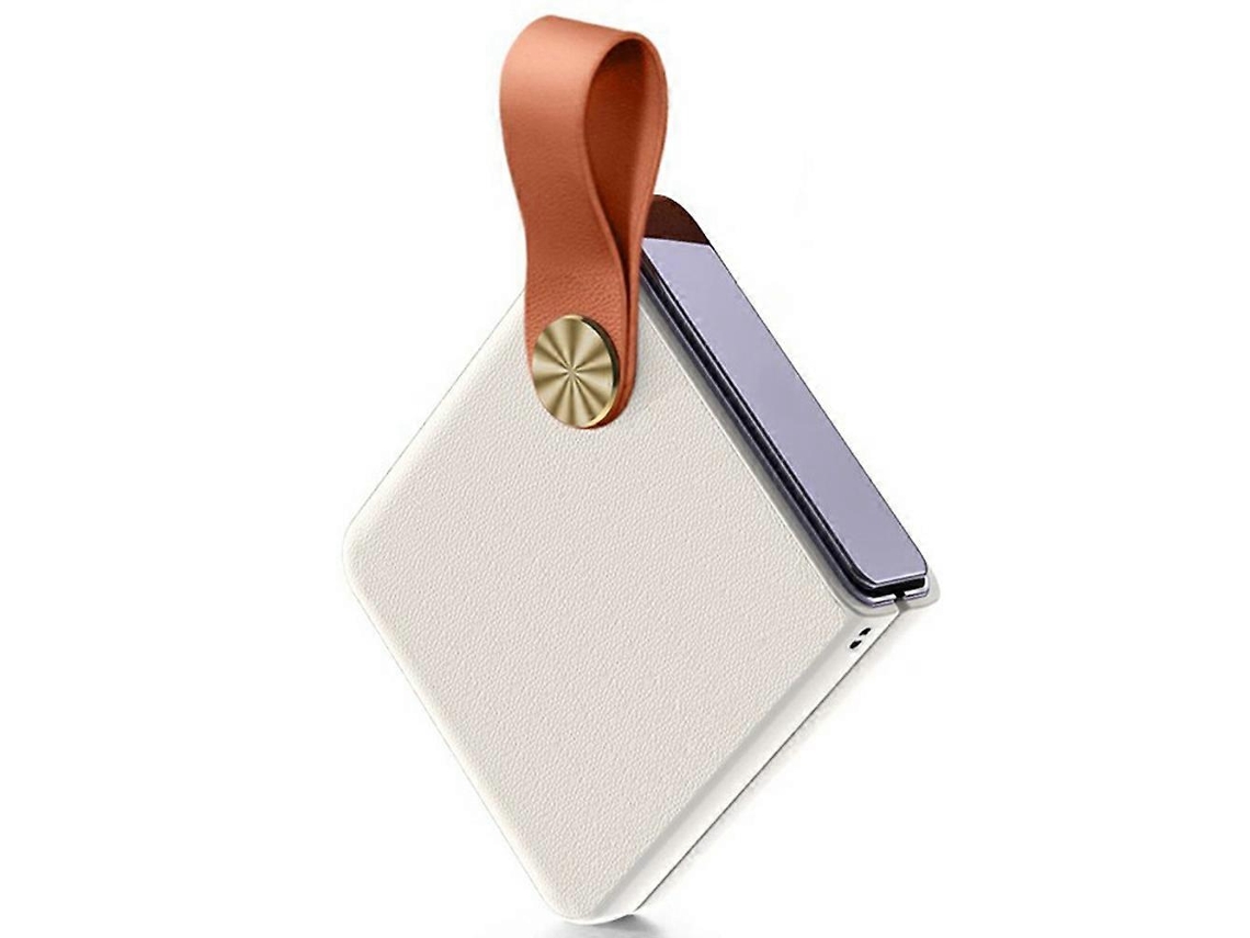 Capa De Celular Gkk Para Motorola Razr 60 Ultra 5g Com Alça De Dedo Em Couro Sintético Rígido Para Pc, Branca/marrom