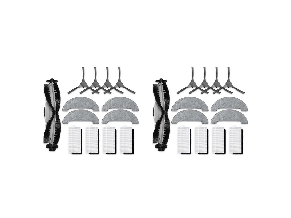 Conjunto De 2 Peças Para Aspirador Robô Lydsto G1 / Polaris Pvcr 1226 / Coredy R750: Escova Lateral Principal, Filtro Hepa E Esfregão._ptg