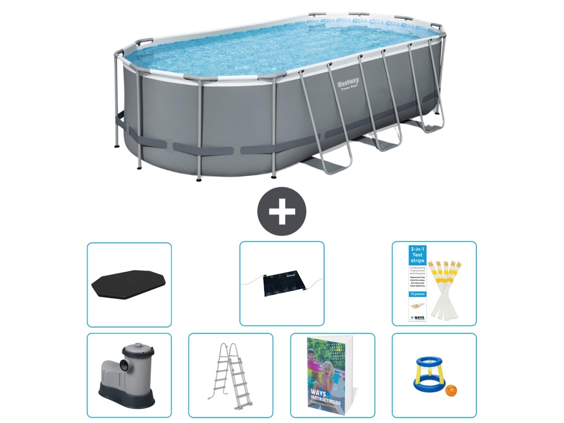 Bestway Piscina Bestway Power Steel Oval - 549x274x122 Cm - 8-peças S559