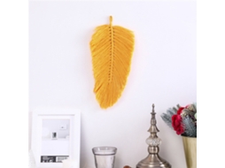 Tapiz De Plumas Tejidas, Suave, Fino, De Algodón, Macramé, Para Colgar En La Pared, Estilo Bohemio Chic, Con Hojas Tejidas Para Pared.
