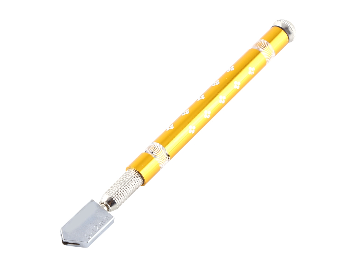 Cortador de Vidro Rolo YURU com Alça de Liga de Alumínio Amarelo