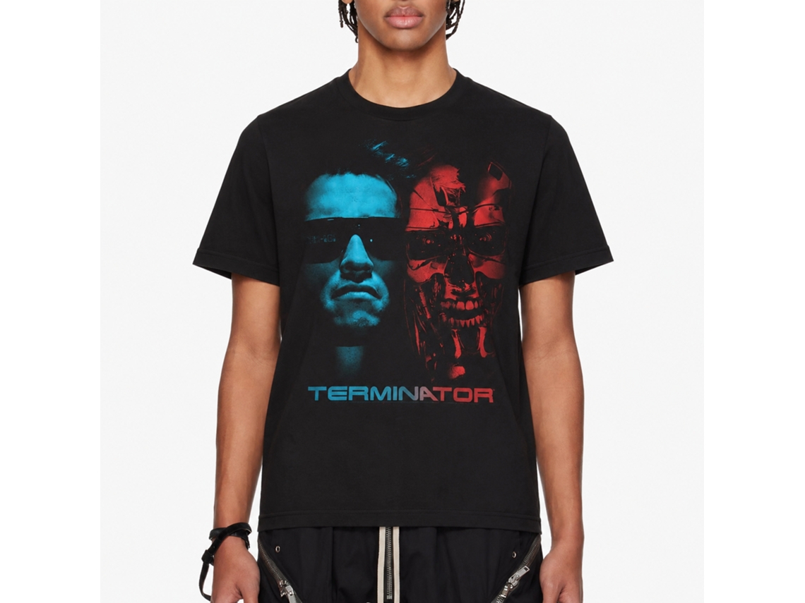 Rockinstone Terminator Face Off Black Adult T-shirt Size:xxxl