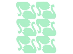 12pcs Adesivos Parede Cisne Luminoso LAXISCREED
