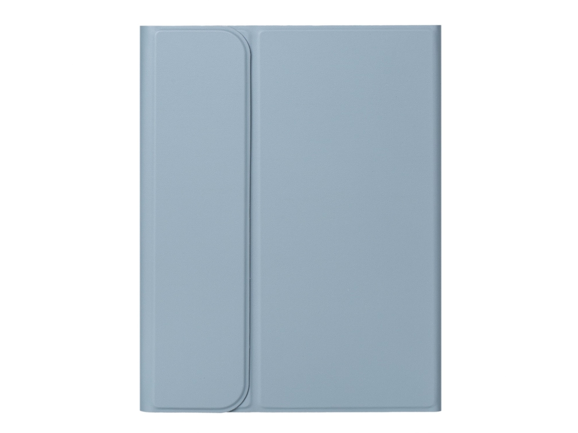 Capa Com Teclado Bluetooth Em Couro Compatível Com Ipad 10 10.9 2022, Cor Azul