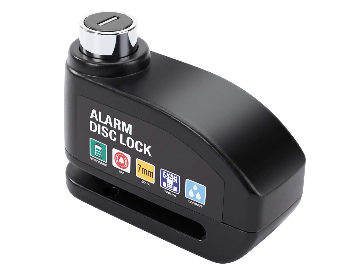 Antirroubo De Disco Para Mota Com Alarme De 110 Db Em Liga De Zinco