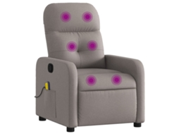 Massage Recliner Chair, Massage Recliner Chairs Vidaxl Cinzento-acastanhado Tecido