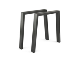 Pés De Mesa, 75x72cm Em Forma De U, Preto, Vicco