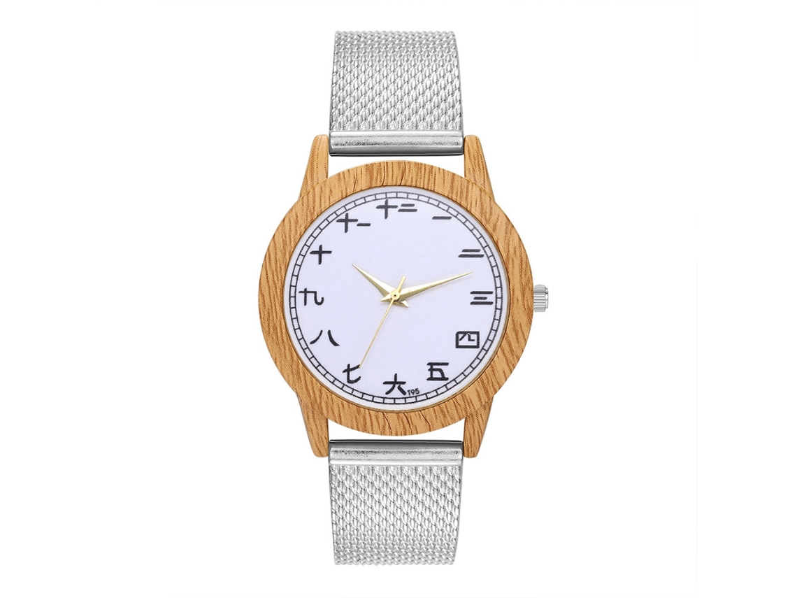 Relógio de Pulso Fashion Elegante Quartz para Homens e Mulheres Presente (prata)