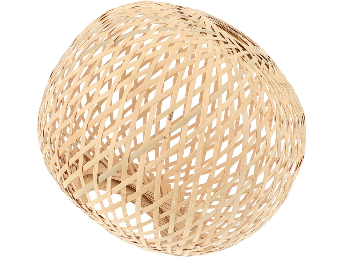 Iluminação de Segurança em Bambu Trançado À Mão, Material Natural Macio, Decoração para Sala de Estar. SFUSHOS