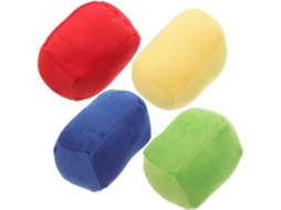 Conjunto De 4 Bolas Pelúcia Para Reconhecimento Cores, Material