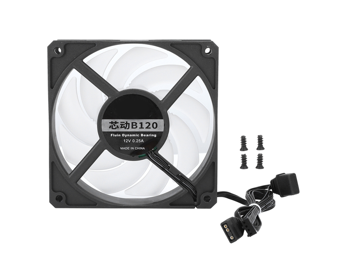 Ventoinha De Resfriamento Silencioso B120 12cm 2400rpm 77cfm Cooler De Radiador De Cpu 12v Preto