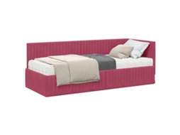 Estrutura de Cama de Canto com Colchão 2 Pcs Veludo Verde MAISON EXCLUSIVE