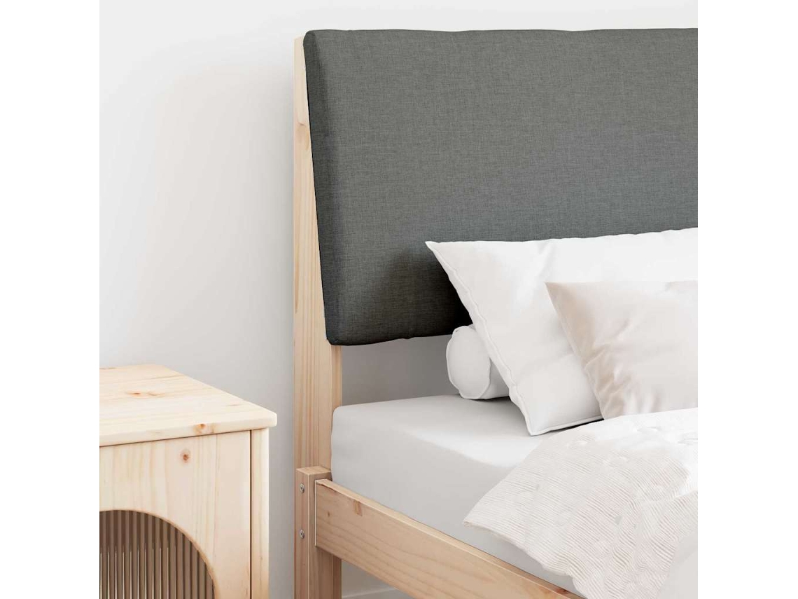 Vidaxl Cabeceira Estofada Cinza Escuro 80 Cm