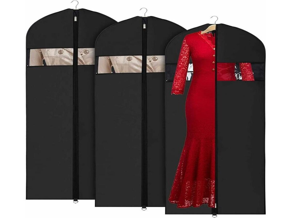 Lurelia Saco Organizador 3 Un. 60 X 152 Cm Para Roupas, Tecido Oxford, Reutilizável E Fecho Zíper