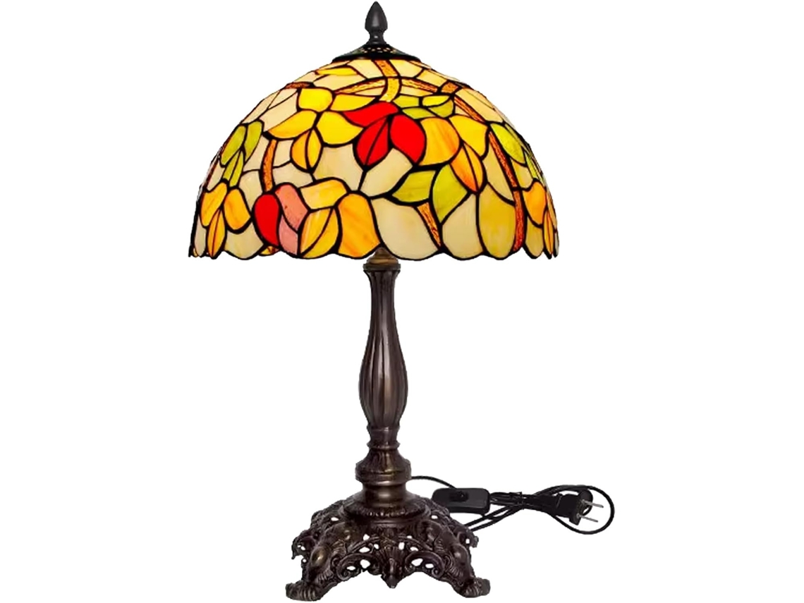 Abajur De Mesa Estilo Tiffany Vintage, Com Vidro Fumê, Ideal Para Leitura Em Escritórios, Bares, Quartos E Como Peça