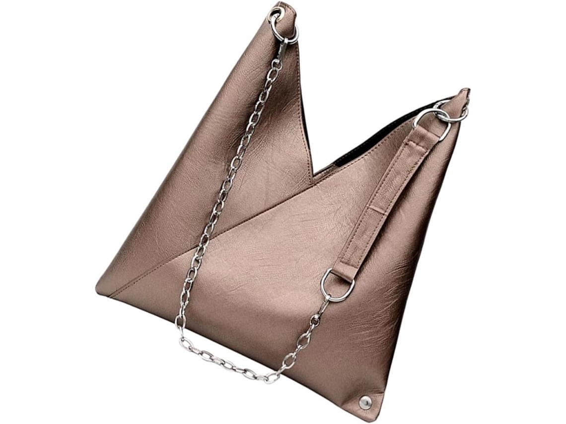 Bolsa De Ombro Feminina Chique Com Corrente, Em Couro Pu Leve, Com Grande Capacidade, Elegante E Prática.