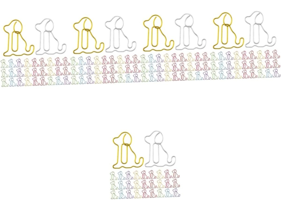 Clipes de página Doitool Série 5 em formato de cachorrinho, clipes de papel em formato de cachorrinho, clipes