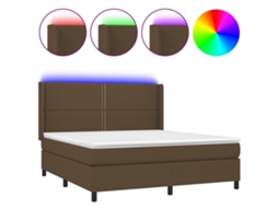 Box Spring Bed, Box Spring Beds Vidaxl Marrom Tecido (180 X 200 Cm)
