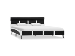 Bed Frame, Bed Frames Vidaxl Preto Couro Artificial (160 X 200 Cm)