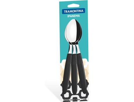 Conjunto de 3 Colheres  Ipanema Preto (Aço Inox)