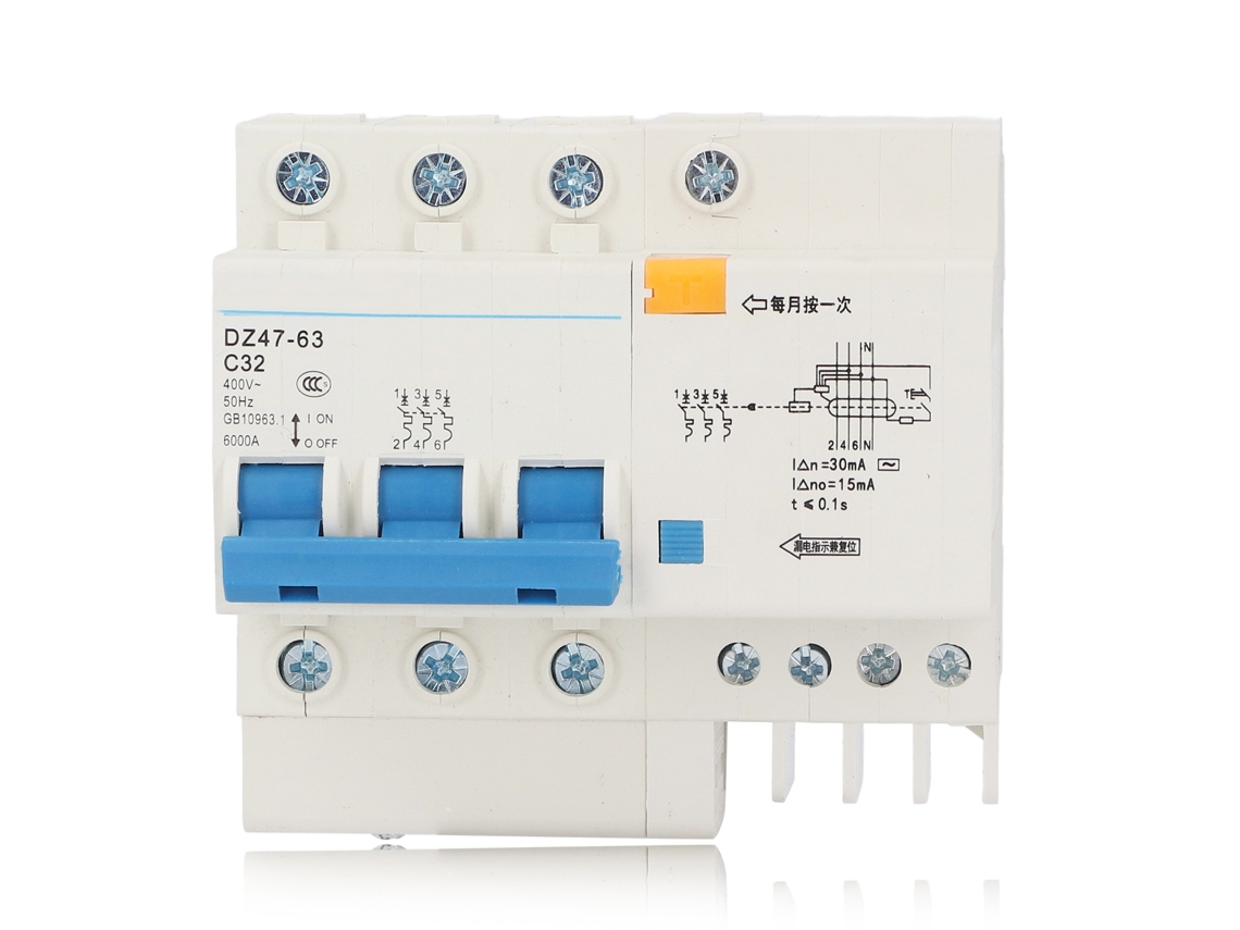 Laxiscreed Disjuntor Diferencial 32a, Capacidade De 6000a Para Proteção De Circuitos