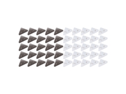 50 Unidades De Pequenos Clipes Triangulares Transparentes Para Livros, Provas E Bilhetes. Aquaforge
