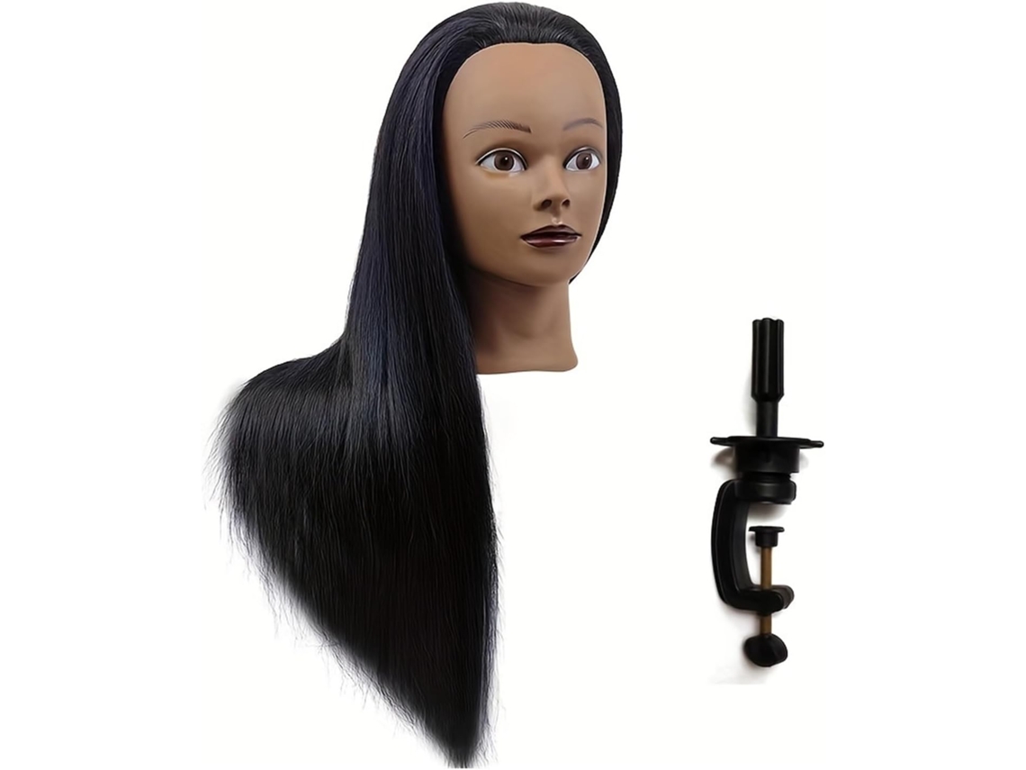 Cabeça de manequim com cabelo natural SFUSHOS
