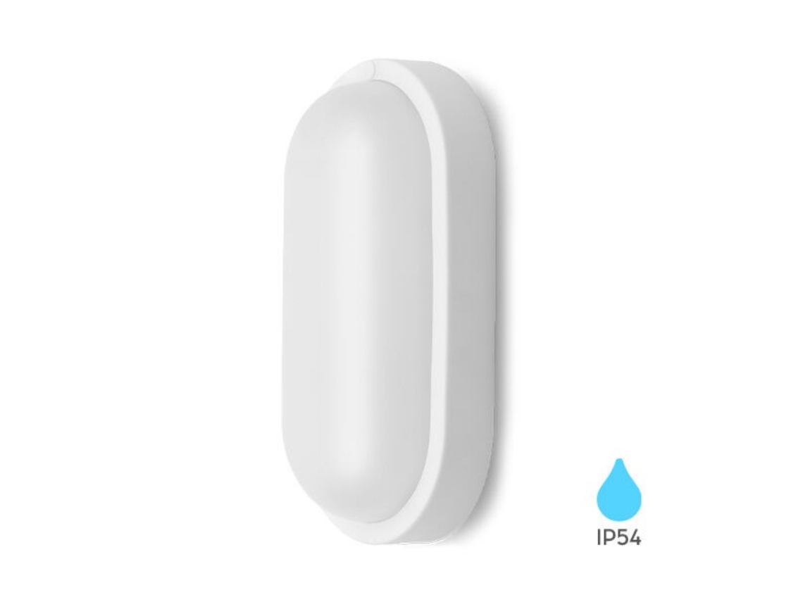 Aplique Oval Led 12w Preto 3 em 1 Ip65