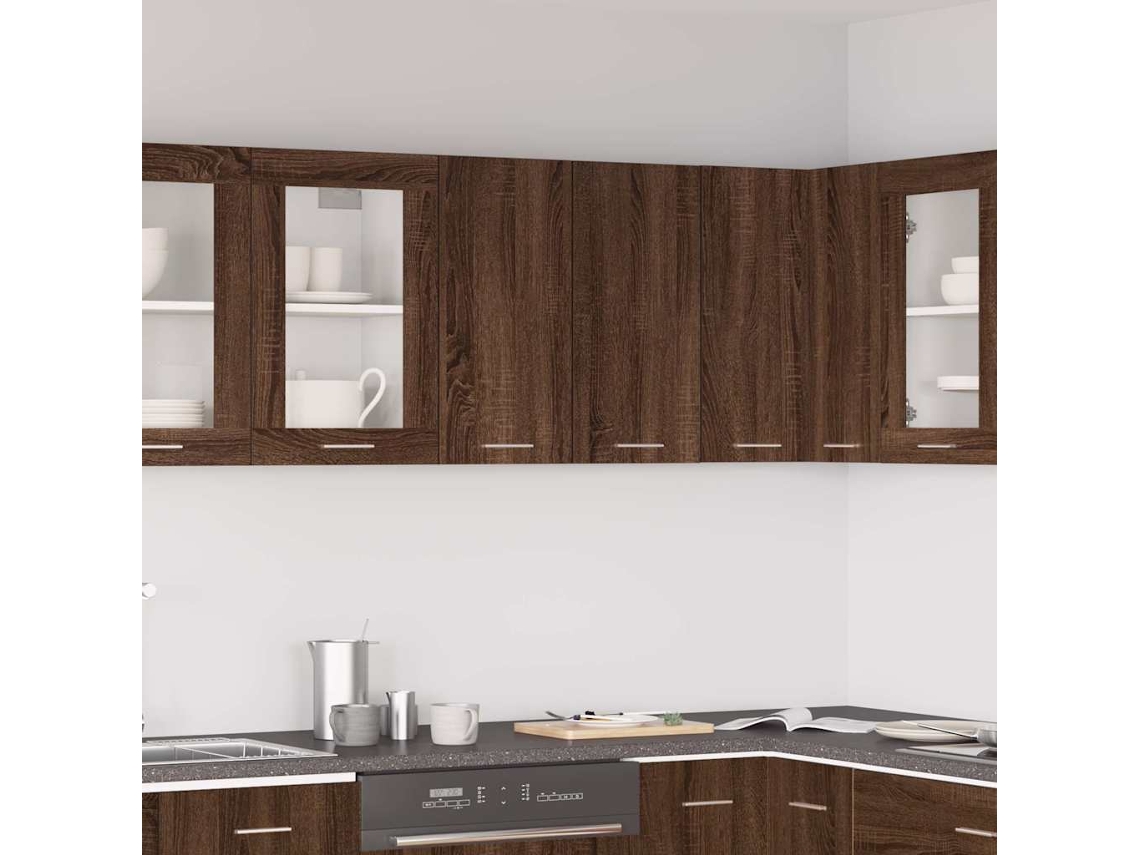 Vidaxl Armário Suspenso “lyon” 60x31x60 Cm Carvalho Castanho