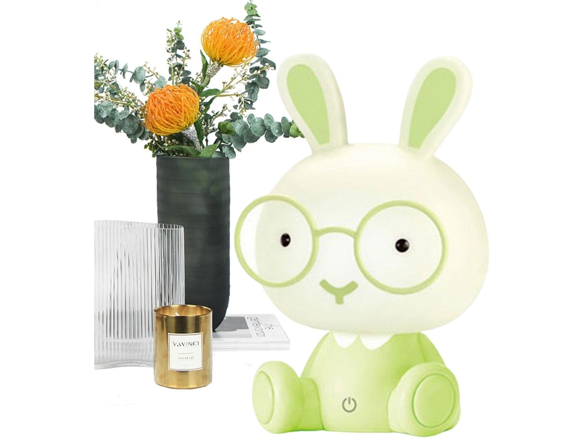 Abajur Em Formato De Coelho Luminária Cabeceira Suave Para O Quarto.