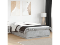 Vidaxl Estrutura De Cama 160x200 Cm Derivados De Madeira Cinza Cimento