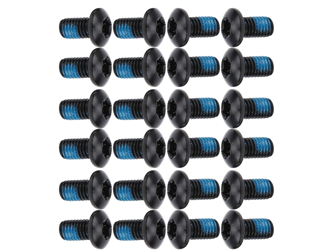 Aqxreight 24-parafusos De Freio A Disco Para Bicicleta T25 Coloridos M5x10 Mm 0, 4-polegadas Em Aço Resistente Ao