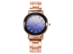 Vansvar Relógio de Pulso Feminino Casual Fashion Mostrador Gradiente Cor Azul Quartzo