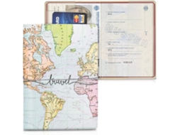 Conjunto De 2 Estojos Para Passaporte Viagem, Estojo Tipo Flip Com Fecho Elástico, P
