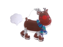 2026 luz Colgante de Natal Led em Forma de Elmo para Janela com Ventosa de Decoração