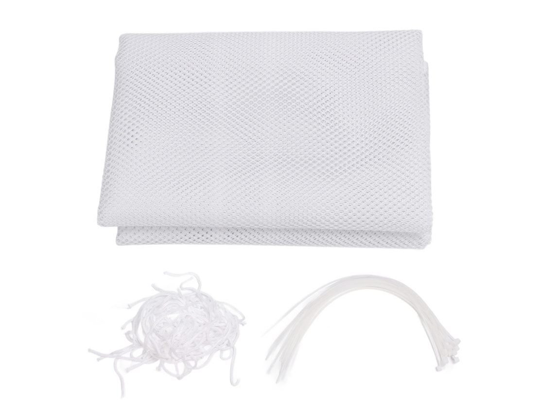 Mali malha de Segurança Infantil para Escadas Varandas Corrimãos Resistente Branca 9.8ft X 31.1in
