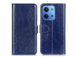 Capa Tkdaddy Para Xiaomi Redmi 15c 5g (ue) (173 Mm) / 15c 4g (ue) (173 Mm) Com Textura Crazy Horse Em Couro Pu E Suporte Para Celular, Azul