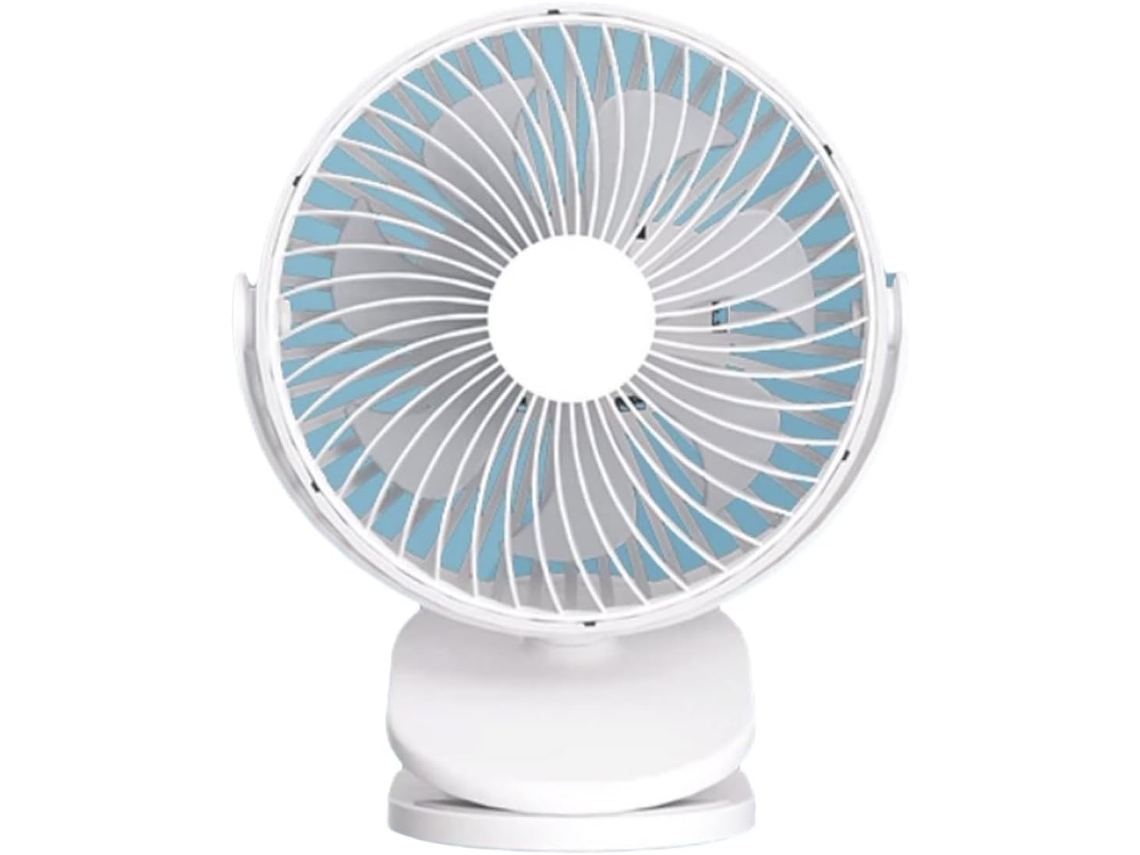 Ventilador Portátil com Clipe Recarregável Ajustável Temporizador