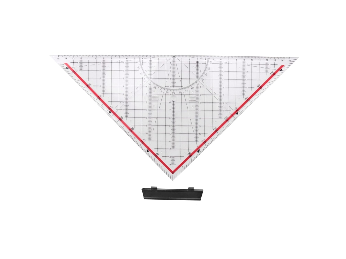 Régua Triangular Multifuncional De 30 Cm Para Desenho, Com Cabo E