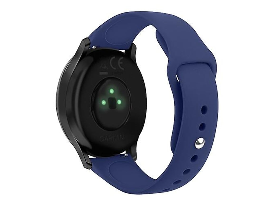 Lurelia Pulseira Garmin Vivoactive 3/ Vivomove Hr, De Silicone Com Fivela Invertida Cor Sólida, Azul - Marinho